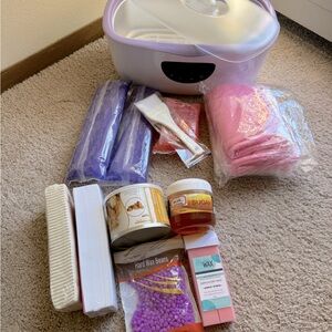 Paraffin wax melter and hair removal products
